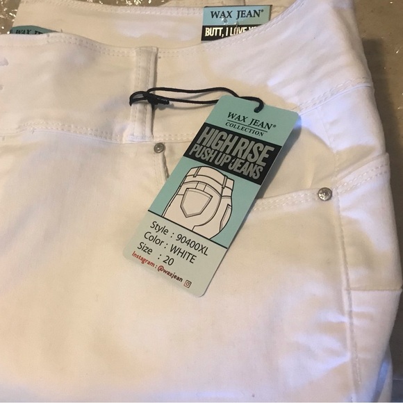 WAX Jean Collection 3 Button Skinny Jeans / White / Sz 20 / NWT - Picture 7 of 8
